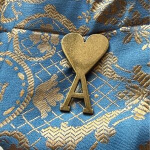 Ami Paris Pin Broach Woman Antique Gold Rare